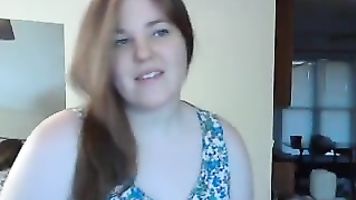 Chubby girl masturbating.