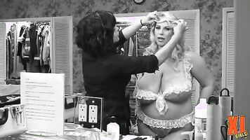 Beautiful big boobs filmed on location.