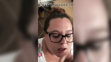 CHUBBY deepthroat cum in mouth