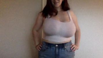 fat boober MM in wet t-shirt