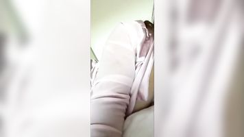 Cute Hot Female in a Pink Robe a must see
