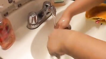 Topheavy jav PLUMP thinks of you as she fucks her juicy vagina